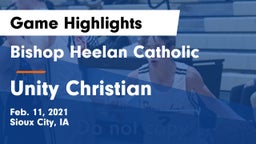 Bishop Heelan Catholic  vs Unity Christian  Game Highlights - Feb. 11, 2021