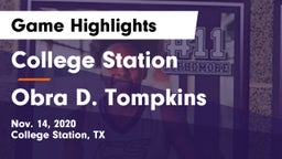 College Station  vs Obra D. Tompkins  Game Highlights - Nov. 14, 2020