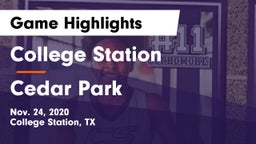 College Station  vs Cedar Park  Game Highlights - Nov. 24, 2020