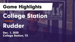 College Station  vs Rudder  Game Highlights - Dec. 1, 2020