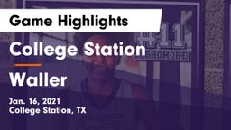 College Station  vs Waller  Game Highlights - Jan. 16, 2021