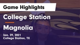College Station  vs Magnolia  Game Highlights - Jan. 29, 2021