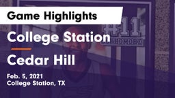 College Station  vs Cedar Hill  Game Highlights - Feb. 5, 2021