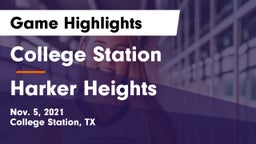 College Station  vs Harker Heights  Game Highlights - Nov. 5, 2021