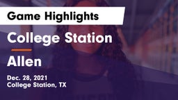 College Station  vs Allen  Game Highlights - Dec. 28, 2021