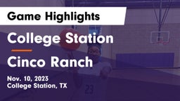 College Station  vs Cinco Ranch  Game Highlights - Nov. 10, 2023