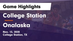College Station  vs Onalaska  Game Highlights - Nov. 13, 2020