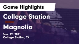 College Station  vs Magnolia  Game Highlights - Jan. 29, 2021
