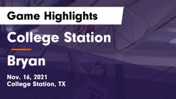 College Station  vs Bryan  Game Highlights - Nov. 16, 2021