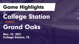 College Station  vs Grand Oaks  Game Highlights - Nov. 22, 2021