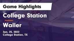 College Station  vs Waller  Game Highlights - Jan. 25, 2022