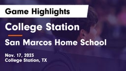 College Station  vs San Marcos Home School Game Highlights - Nov. 17, 2023