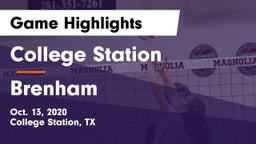 College Station  vs Brenham  Game Highlights - Oct. 13, 2020