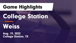 College Station  vs Weiss  Game Highlights - Aug. 19, 2022