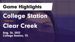 College Station  vs Clear Creek  Game Highlights - Aug. 26, 2022