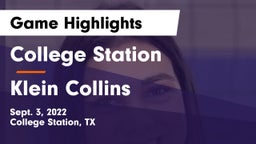 College Station  vs Klein Collins  Game Highlights - Sept. 3, 2022