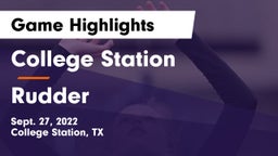 College Station  vs Rudder  Game Highlights - Sept. 27, 2022