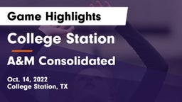 College Station  vs A&M Consolidated  Game Highlights - Oct. 14, 2022