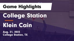 College Station  vs Klein Cain  Game Highlights - Aug. 31, 2023