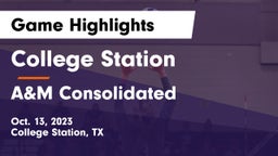 College Station  vs A&M Consolidated  Game Highlights - Oct. 13, 2023