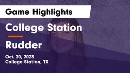 College Station  vs Rudder  Game Highlights - Oct. 20, 2023