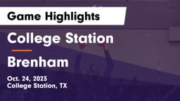 College Station  vs Brenham  Game Highlights - Oct. 24, 2023