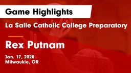 La Salle Catholic College Preparatory vs Rex Putnam  Game Highlights - Jan. 17, 2020