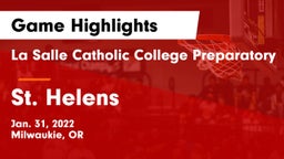 La Salle Catholic College Preparatory vs St. Helens  Game Highlights - Jan. 31, 2022