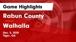 Rabun County  vs Walhalla  Game Highlights - Dec. 5, 2020