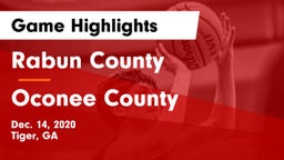Rabun County  vs Oconee County  Game Highlights - Dec. 14, 2020