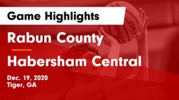 Rabun County  vs Habersham Central Game Highlights - Dec. 19, 2020