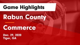 Rabun County  vs Commerce  Game Highlights - Dec. 29, 2020