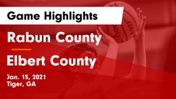 Rabun County  vs Elbert County  Game Highlights - Jan. 15, 2021