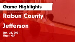 Rabun County  vs Jefferson  Game Highlights - Jan. 23, 2021
