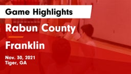 Rabun County  vs Franklin  Game Highlights - Nov. 30, 2021