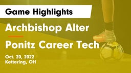 Archbishop Alter  vs Ponitz Career Tech  Game Highlights - Oct. 20, 2022