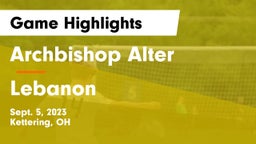 Archbishop Alter  vs Lebanon   Game Highlights - Sept. 5, 2023