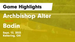 Archbishop Alter  vs Badin  Game Highlights - Sept. 12, 2023