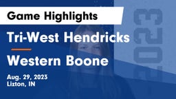 Tri-West Hendricks  vs Western Boone  Game Highlights - Aug. 29, 2023
