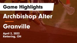 Archbishop Alter  vs Granville  Game Highlights - April 2, 2022
