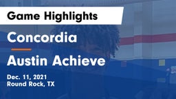Concordia  vs Austin Achieve Game Highlights - Dec. 11, 2021