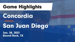 Concordia  vs San Juan Diego Game Highlights - Jan. 28, 2022