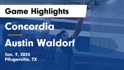 Concordia  vs Austin Waldorf  Game Highlights - Jan. 9, 2024