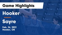 Hooker  vs Sayre  Game Highlights - Feb. 26, 2022