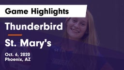 Thunderbird  vs St. Mary's  Game Highlights - Oct. 6, 2020