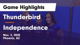 Thunderbird  vs Independence  Game Highlights - Nov. 2, 2020