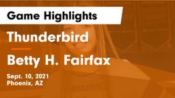 Thunderbird  vs Betty H. Fairfax Game Highlights - Sept. 10, 2021