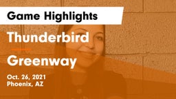 Thunderbird  vs Greenway Game Highlights - Oct. 26, 2021