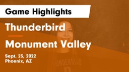 Thunderbird  vs Monument Valley  Game Highlights - Sept. 23, 2022