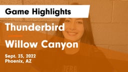Thunderbird  vs Willow Canyon  Game Highlights - Sept. 23, 2022